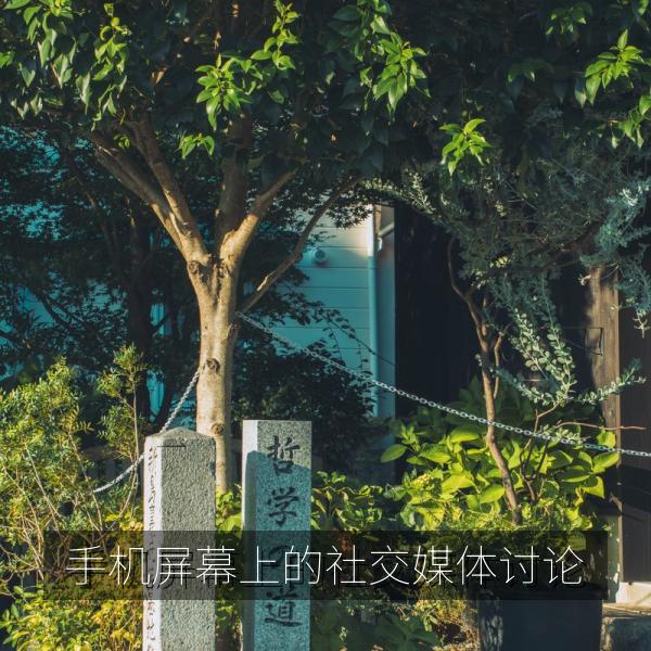 手机屏幕上的社交媒体讨论